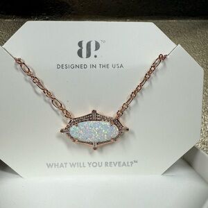 Bomb Party Framed in Flame Opal Necklace